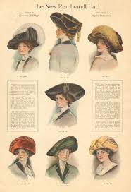 everyday hat 1909 antique art print