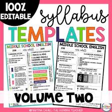 Editable Syllabus Template 6 Different Editable Syllabus Infographic Templates