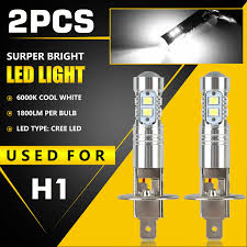 2 pcs h1 led headlight bulbs 6000k