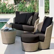 plastic wicker outdoor living sofa set