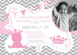 Princess Birthday Party Invitation Printable Chevron Pink Gray