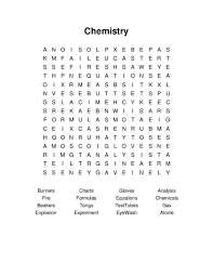 Chemistry Word Search