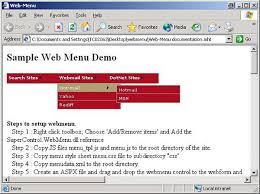 asp net dynamic xml web menu control