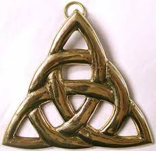celtic wall plaque trinity brass