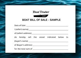boat bill of exle boat trader