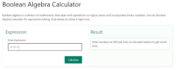 boolean algebra calculator boolean