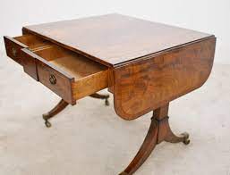 Regency Sofa Table In Mahogany For