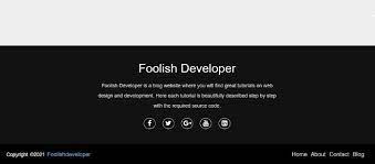 simple responsive footer design using