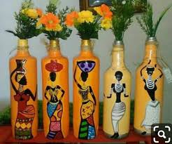 glass decorative bottles flower pots