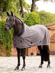 luxe fleece rug graphite horse