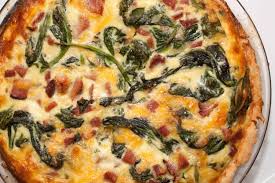 spinach ham and cheddar quiche