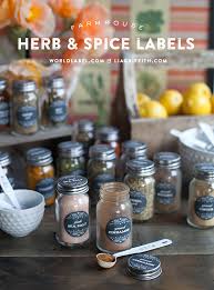 Printable Herb And Spice Jar Labels