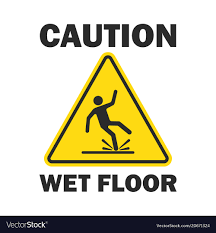 caution wet floor royalty free vector