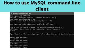 10 how to use mysql command line client
