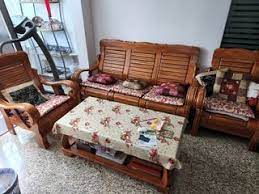 wooden sofa 3 1 1 incl coffee table