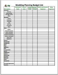 Free Wedding Planning Budget Checklist Printable Wedding