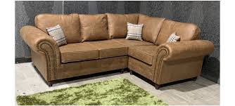 round arm rhf fabric corner sofa