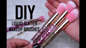 liquid glitter makeup brushes diy