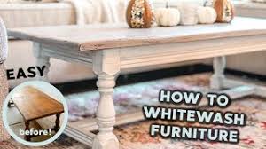 how to whitewash distress furniture
