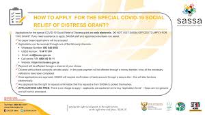 There are three options to apply: How To Apply For The Covid 19 Special Relief Of Distress Grant Enca
