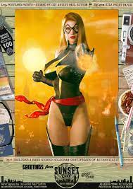 Ms. Marvel SEXY Carol Danvers Iman Vellani MARVEL Comic A3 Print Sunset  City | eBay