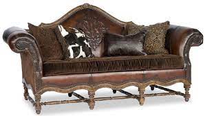 western embossed leather sofa