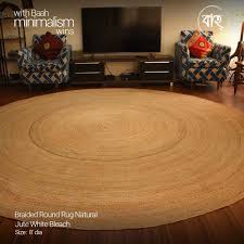 round handmade natural jute rug 8