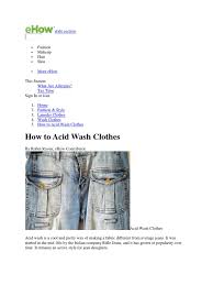 Magical, meaningful items you can't find anywhere else. Acid Wash Jeans Hydrochloric Acid