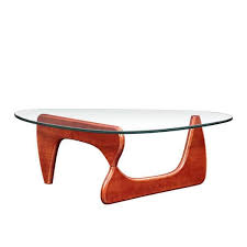 Cherry Triangle Glass Top Coffee Table