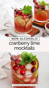 cranberry lime mocktail sweets