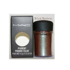 mac pigment shimmer eyeshadow blue brown