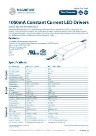Datasheet For Mcc 26 1050 By Magnitude Lighting Converters Manualzz