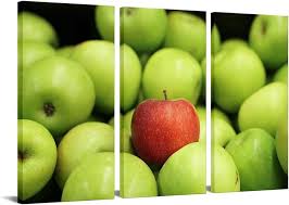 3 Pieces Apple Canvas Wall Art