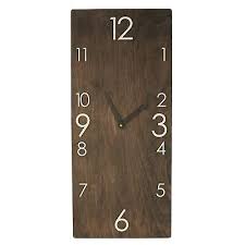 Rectangular Wall Clock Wooden Wall