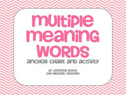 Multiple Meaning Words Activity
