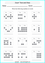 Exercises include identifying tens and ones, rounding, building 2 digit numbers and changing back and forth between expanded form and normal form. Grade 1 Tens And Ones Place Value Math School Worksheets For Primary And Elementary Math Education
