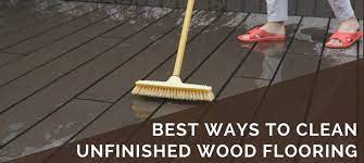 how to clean unfinished wood flooring