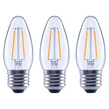Ecosmart 25 Watt Equivalent B11 Dimmable Energy Star Clear Filament Vintage Style Led Light Bulb Soft White 3 Pack