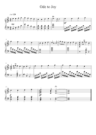 Ipt 68 key c minor movements/sections mov'ts/sec's: Ode To Joy Sheet Music For Piano Solo Musescore Com