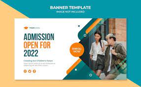 admission banner design template