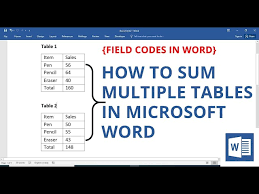 Microsoft Word Field Codes In Word