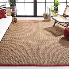 sisal red bordered area rugs