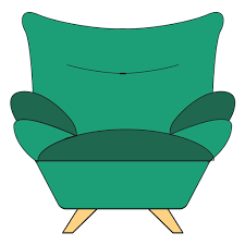 sofa armchair cartoon png svg design