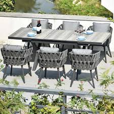 7 Pieces Aluminum Outdoor Dining Set