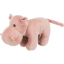 trixie pink plush hippo dog toy