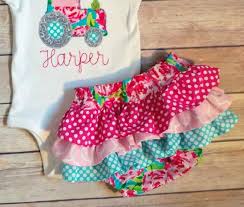 Lilly Rose Ruffle Diaper Cover Bloomers And Sweet Southern Bow
