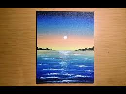 Ocean Sunset Acrylic Painting For