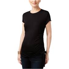 I N C Womens Ruched Basic T Shirt