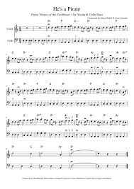 Pirates of the caribbean main theme piano sheet music paul. He S A Pirate For Violin Cello Duet Sheet Music For Violin Cello String Duet Musescore Com