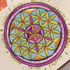 Le mandala est en général constitué de plusieurs formes géométriques symétriques que l'on prend plaisir à colorier. Mandala Creatif De Decembre 2017 La Fleur De Vie Atelier Les Couleurs De La Vie